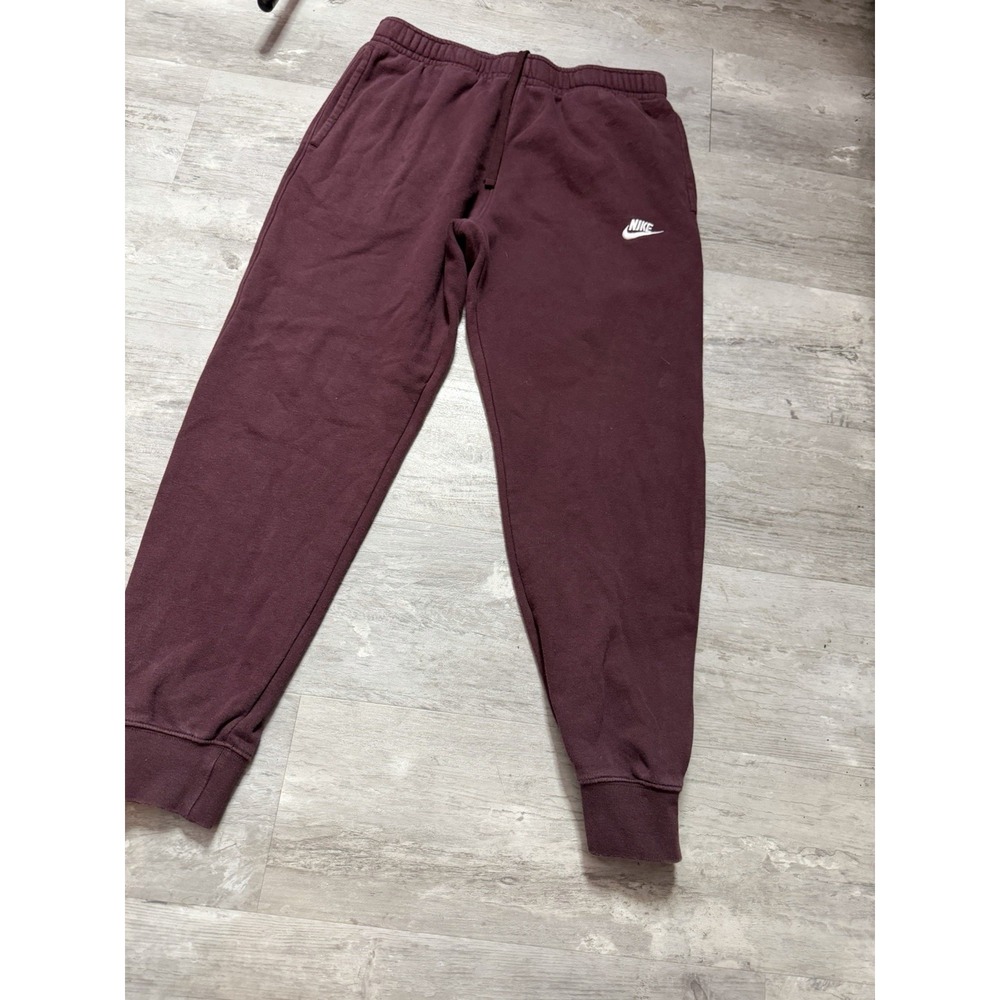 Nike Men's Sportswear Club Fleece Joggers Burgundy Size M A4-0002